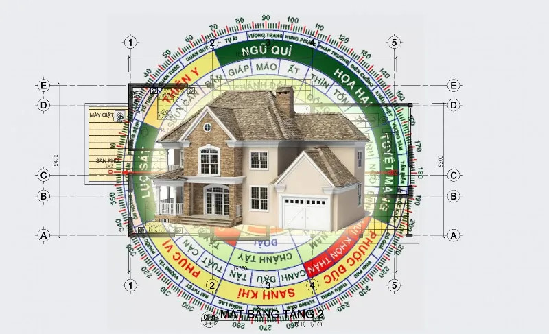 Một tấm gương lớn phản chiếu một góc phòng ngủ lộn xộn, bao gồm một cánh cửa dẫn vào nhà vệ sinh, tạo cảm giác tiêu cực và không gọn gàng.